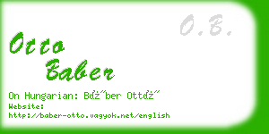 otto baber business card